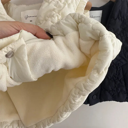 ベスト キッズベスト エンボスキルティングショートアウターベスト【mh0007914】