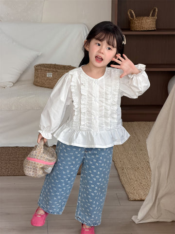 デニムパンツ Printed Denim Elastic Waist Pants プリント デニムパンツ【mh0012194】