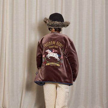 ショートコート・ジャケット・ジャンパー Brown / 110cm yummy&rocky | Pony Embroidery Quilted Jacket ポニー刺繍キルティングジャケット【mh0020092】