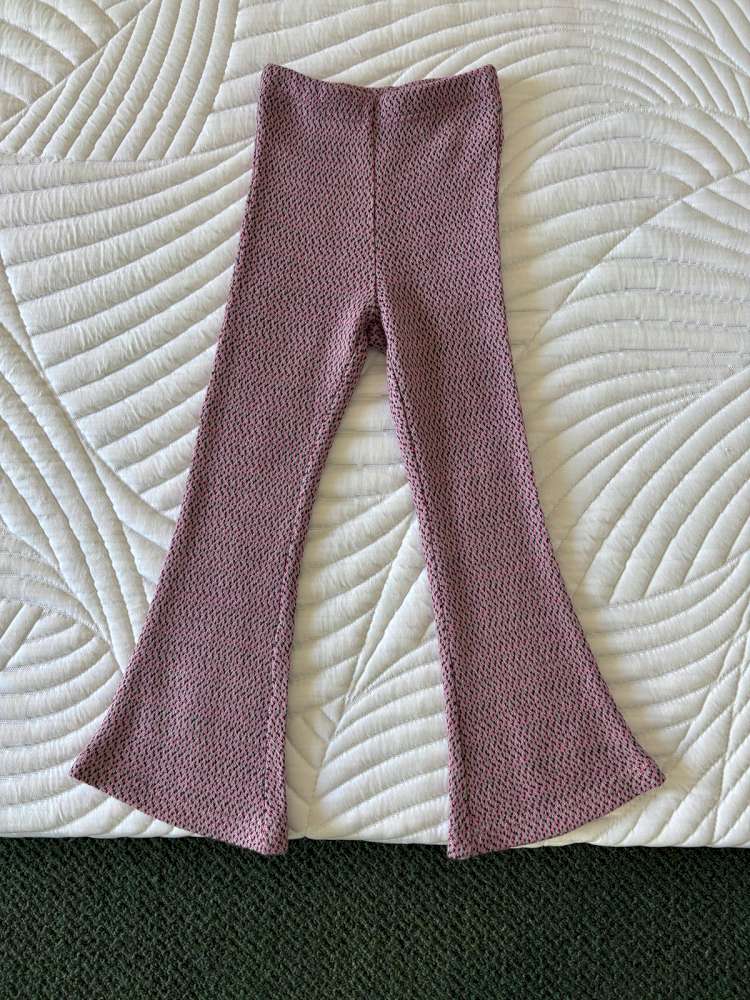 ロングパンツ・スウェットパンツ Pink Purple / 110cm yummy&rocky | Two-Color Yarn-Dyed Brushed Bootcut Pants 杢調起毛 ストレッチ ブーツカットパンツ【mh0020062】