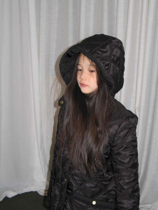 ロングコート yummy&rocky | Thinsulate Badge Hooded Mid Jacket 3Mシンサレート 中綿 フードコート【mh0020052】