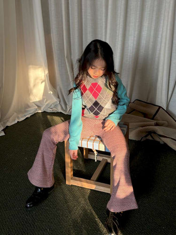 ロングパンツ・スウェットパンツ yummy&rocky | Two-Color Yarn-Dyed Brushed Bootcut Pants 杢調起毛 ストレッチ ブーツカットパンツ【mh0020062】