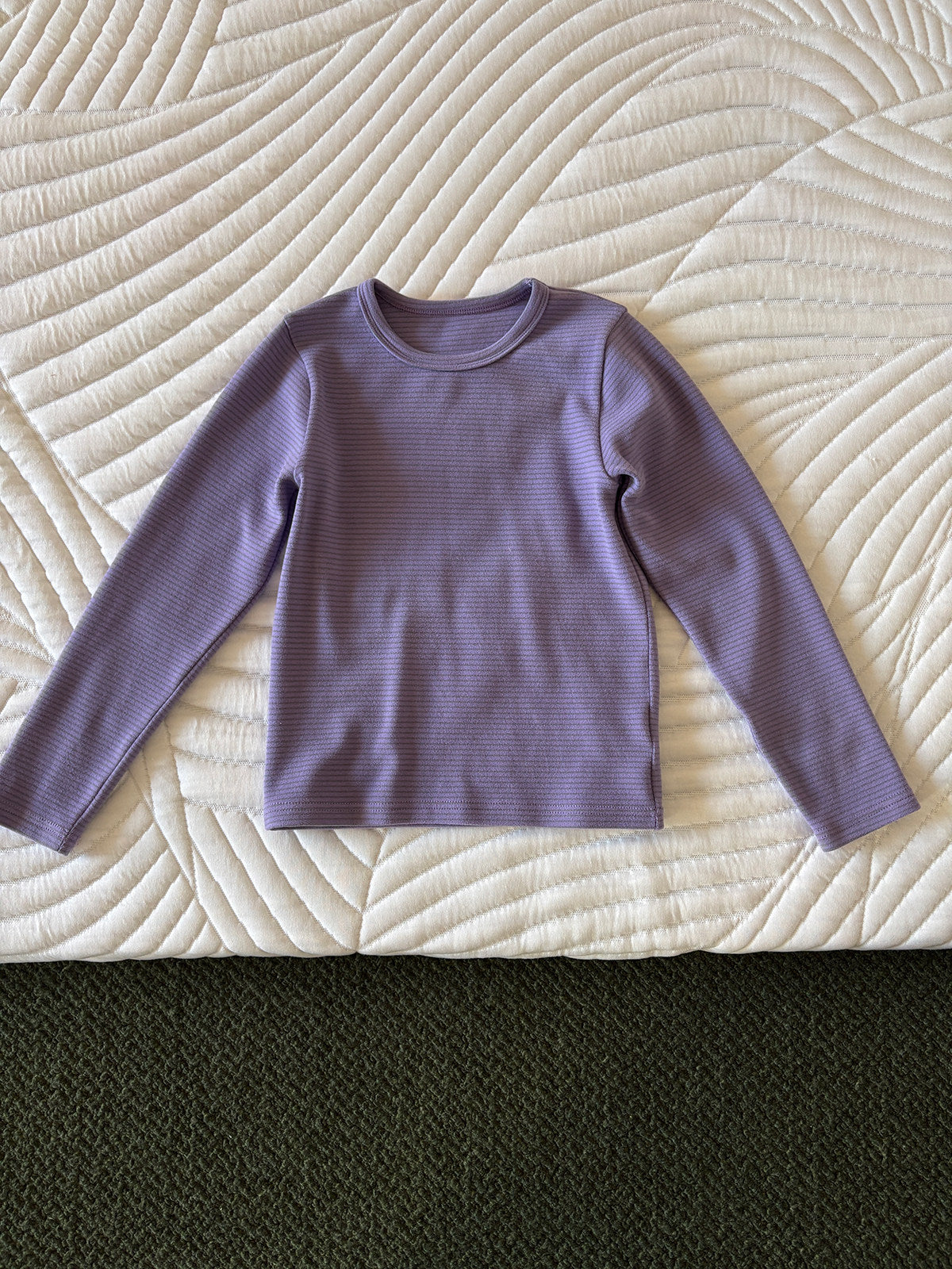 yummy&rocky | Antibacterial Striped Soft Base Layer 抗菌 防寒 ストライプ インナー トップス【mh0020057】 Purple / 110cm yummy&rocky 長袖Tシャツ