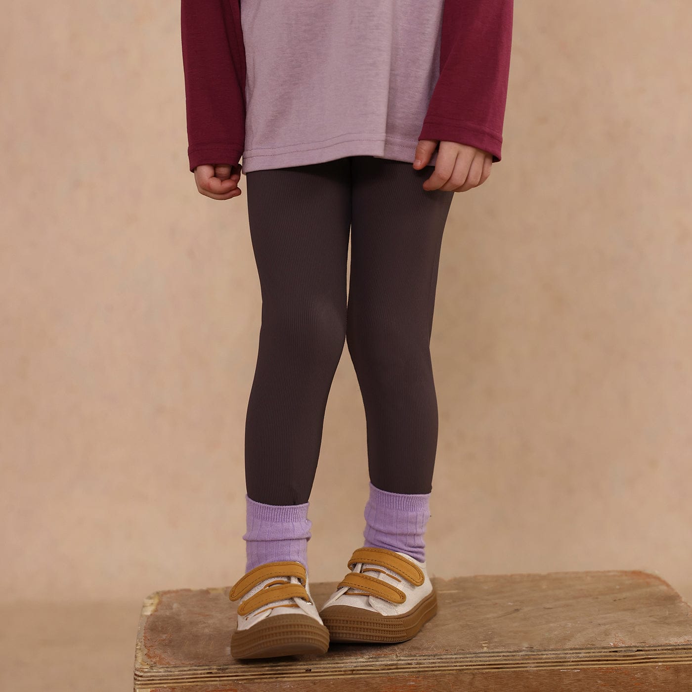 レギンスパンツ Gray-purple / 80cm summer slim leggings【mh0009477】