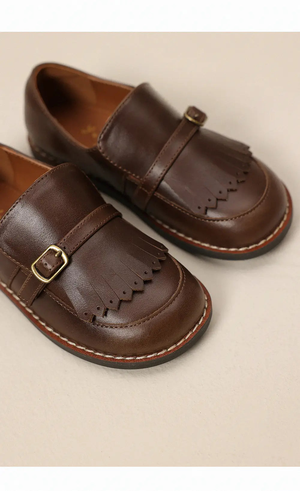 ベビー用靴 ベビーキッズシューズ レザーフリンジローファースリッポン【mh0011291】