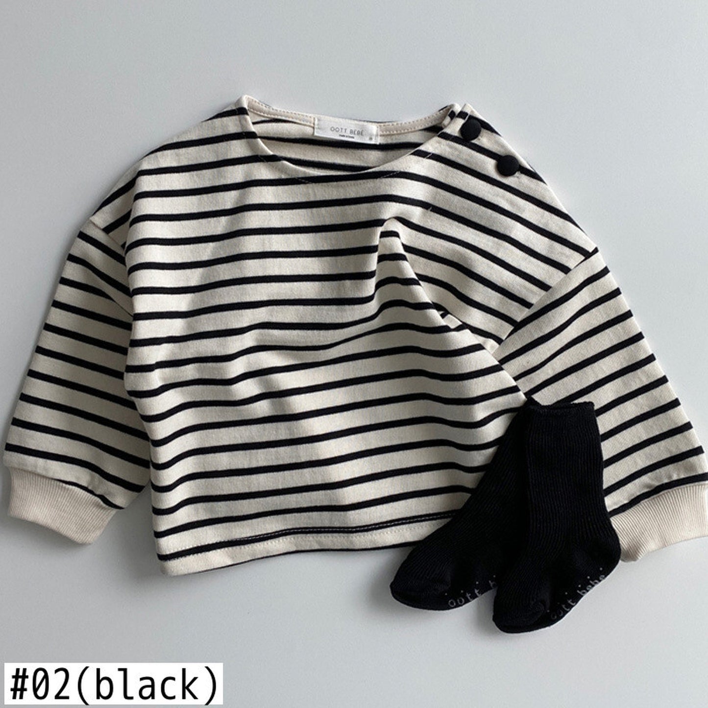 -ベビー ボーダー トップス 長袖Tシャツ【mh0000092】 - mamahalo shop - 長袖Tシャツ - べビー服 - 子供服 - 男の子 - 女の子