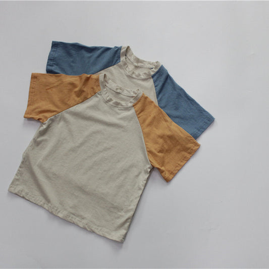 -キッズ ラグラン 半袖 Tシャツ - mamahalo shop - 半袖Tシャツ - べビー服 - 子供服 - 男の子 - 女の子