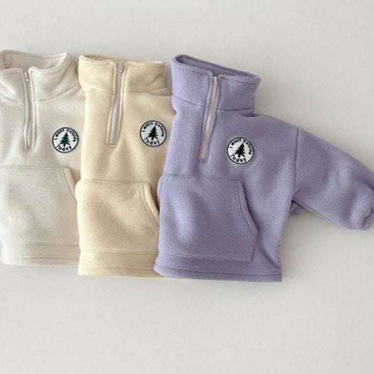 -ベビー キッズ セットアップ フリース スウェットトップス パンツ【mh0000238】 - mamahalo shop - 長袖セットアップ - べビー服 - 子供服 - 男の子 - 女の子