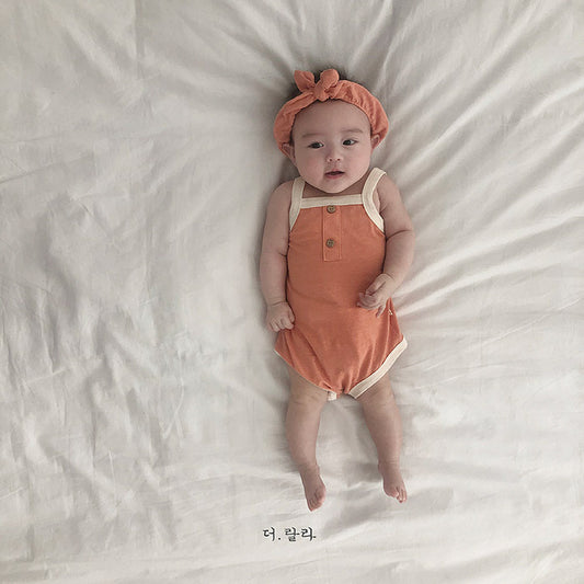 -ベビーロンパース キャミソールボディスーツ タンクロンパース 3カラー【mh0000535】 - mamahalo shop - ノースリーブロンパース - べビー服 - 子供服 - 男の子 - 女の子