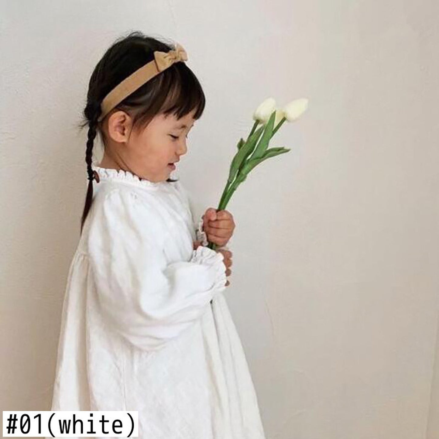 -キッズ フリルネック Aライン ワンピース【mh0000203】 - mamahalo shop - 長袖ワンピース - べビー服 - 子供服 - 男の子 - 女の子