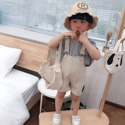 -キッズ シンプル オーバーオール サロペット【mh0000369】 - mamahalo shop - オーバーオール - べビー服 - 子供服 - 男の子 - 女の子