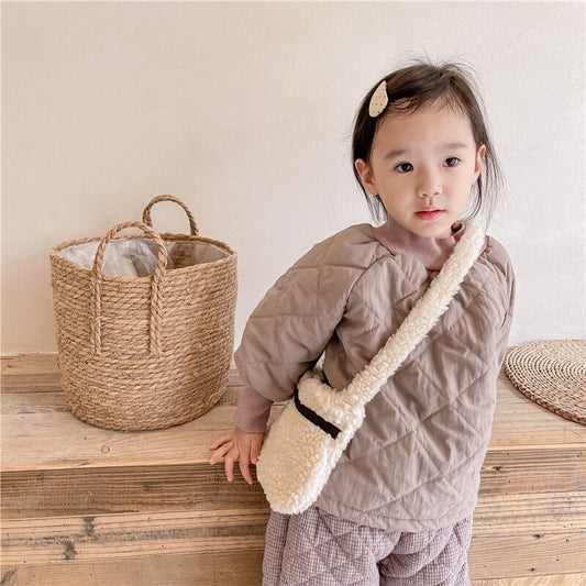 -キッズ キルティング ハイネック スウェット トレーナー【mh0000280】 - mamahalo shop - トレーナー・フーディ - べビー服 - 子供服 - 男の子 - 女の子