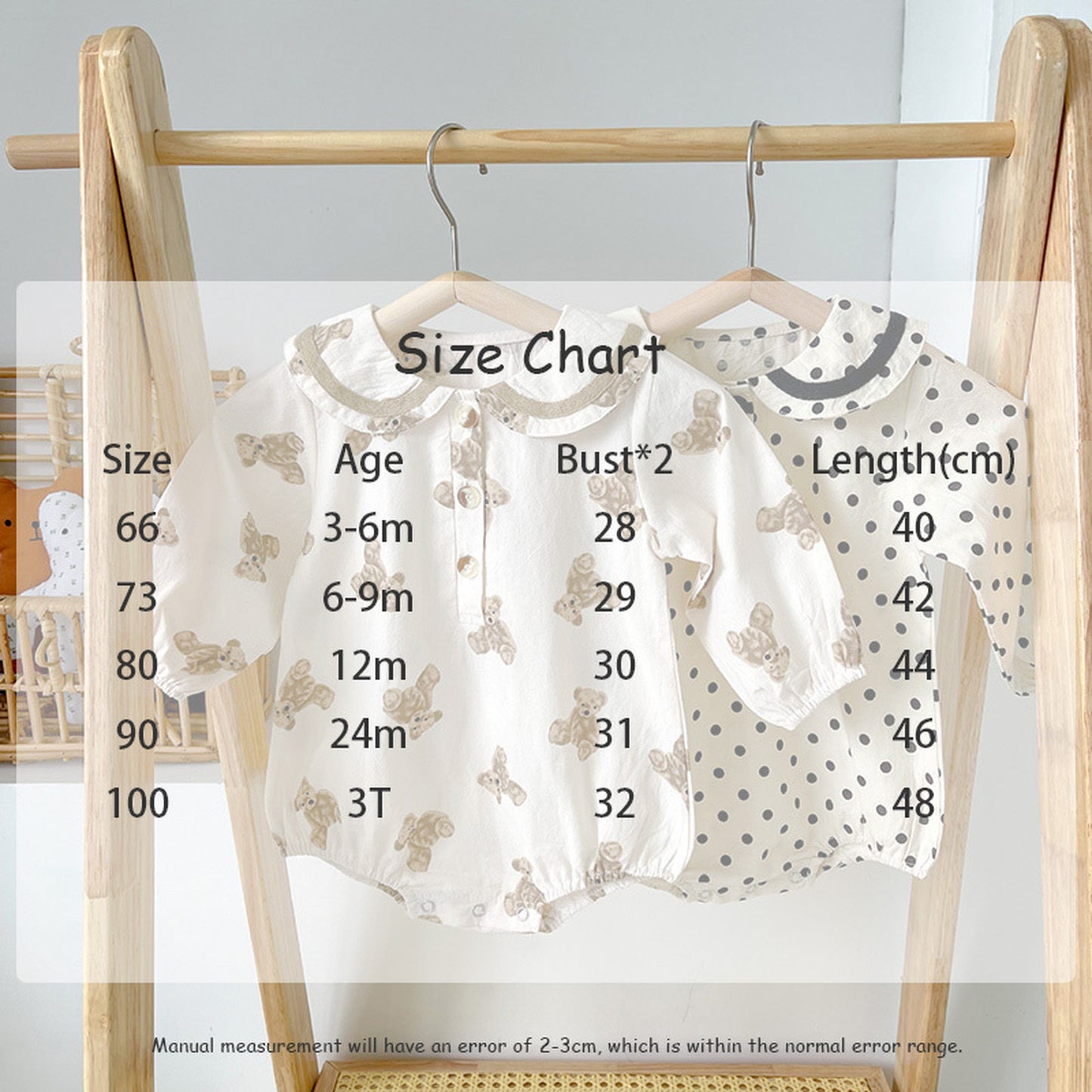 -ベビー くま みずたま 長袖ロンパース【mh0000053】 - mamahalo shop - 長袖ロンパース - べビー服 - 子供服 - 男の子 - 女の子