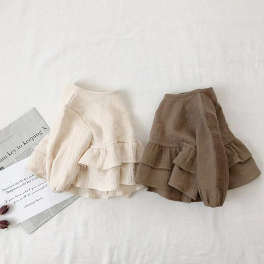 -キッズ ラッフル フリル トップス チュニック【mh0000200】 - mamahalo shop - 長袖シャツ・ブラウス - べビー服 - 子供服 - 男の子 - 女の子