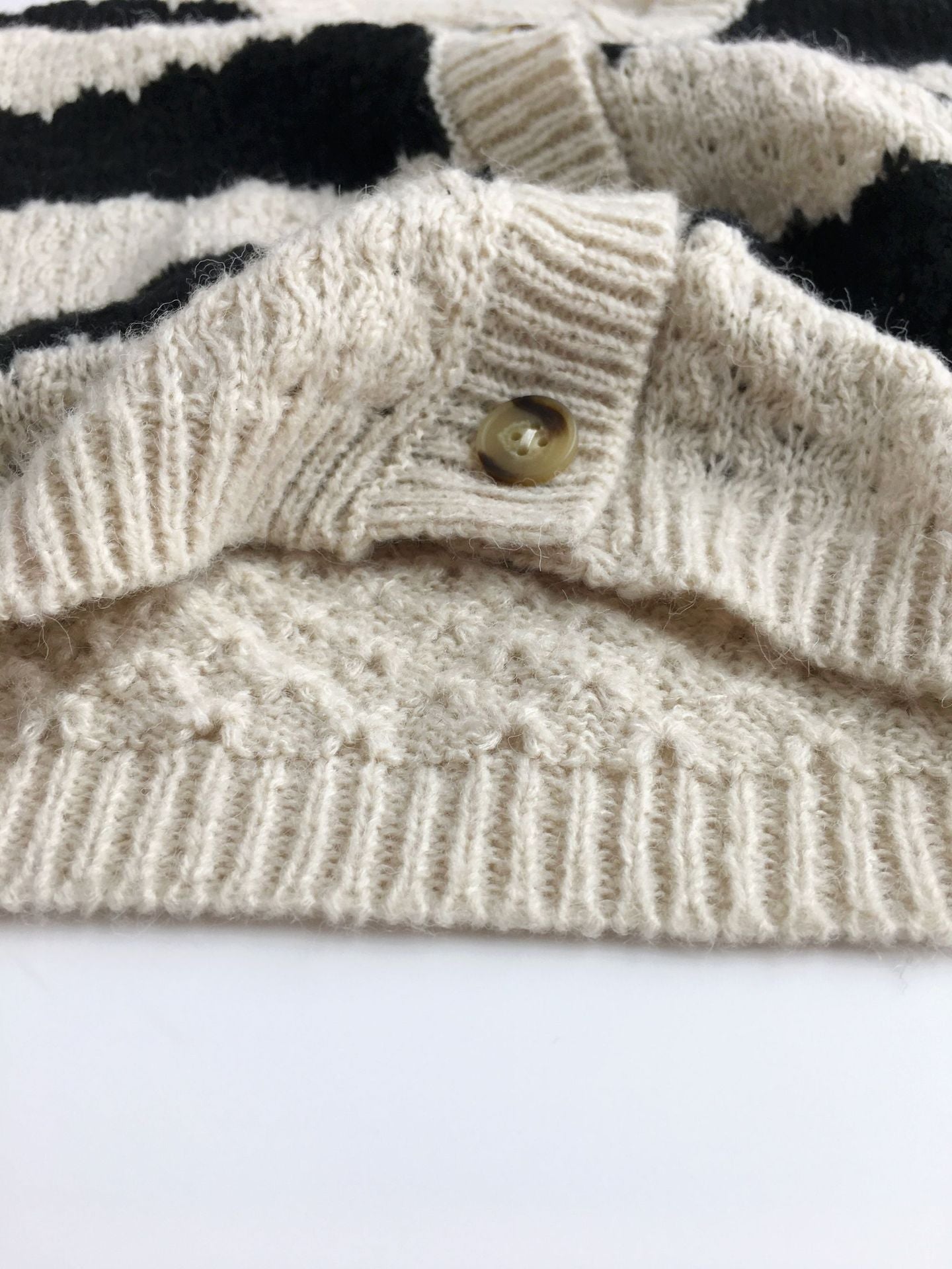 -キッズ ニット ボーダー ルーズ カーディガン トップス - mamahalo shop - カーディガン・パーカー - べビー服 - 子供服 - 男の子 - 女の子