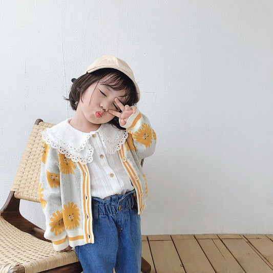 -キッズ レース ダブルカラー 長袖 ブラウス シャツ トップス - mamahalo shop - 長袖シャツ・ブラウス - べビー服 - 子供服 - 男の子 - 女の子
