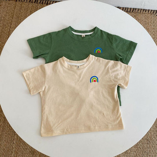 -# キッズ レインボー 虹 プリント 半袖 Tシャツ トップス【mh0001904】 - mamahalo shop - 半袖Tシャツ - べビー服 - 子供服 - 男の子 - 女の子
