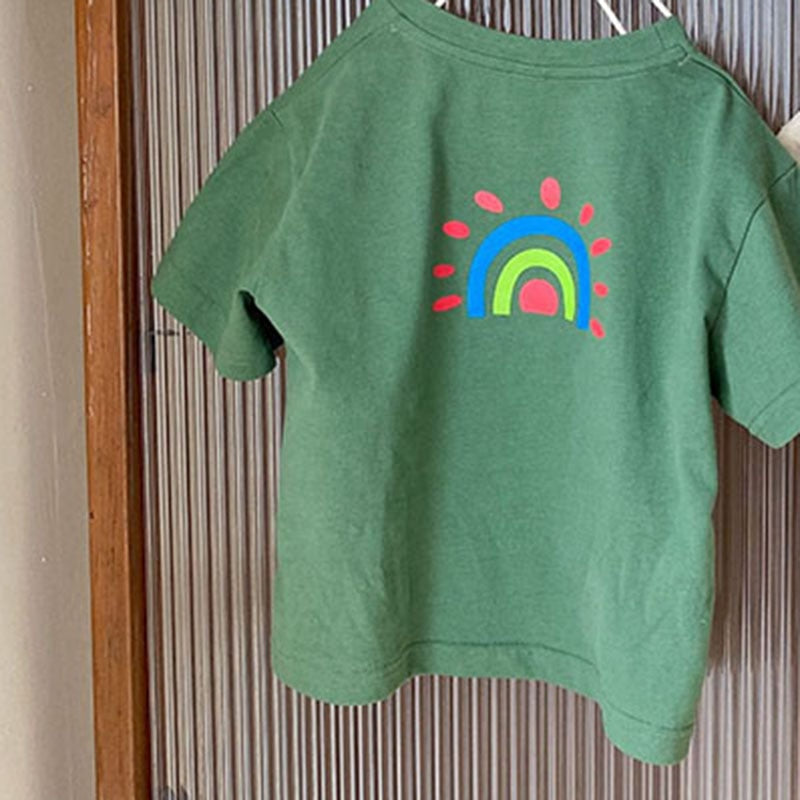 -# キッズ レインボー 虹 プリント 半袖 Tシャツ トップス【mh0001904】 - mamahalo shop - 半袖Tシャツ - べビー服 - 子供服 - 男の子 - 女の子