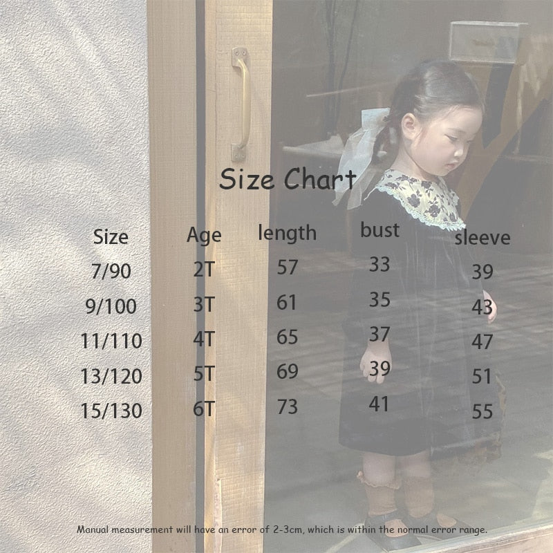 -キッズ レース フラワー カラー 長袖 ワンピース - mamahalo shop - 長袖ワンピース - べビー服 - 子供服 - 男の子 - 女の子