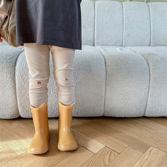 -キッズ RL ロゴ リブ レギンス パンツ 4687B - mamahalo shop - レギンスパンツ - べビー服 - 子供服 - 男の子 - 女の子