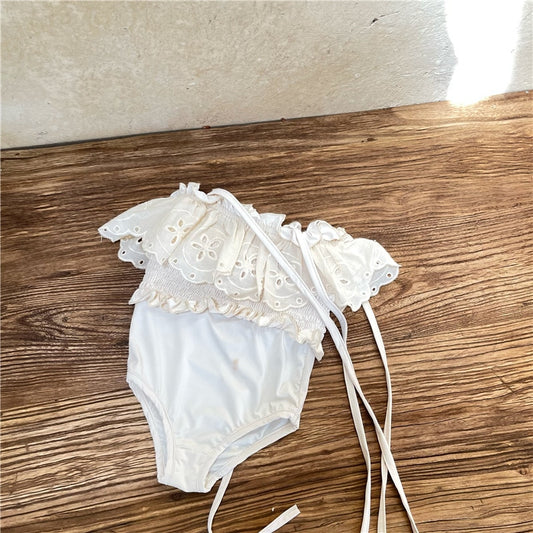 -キッズ 水着 ワンピース フリル レース スイムウェア【mh0001751】 - mamahalo shop - ベビー用水着 - べビー服 - 子供服 - 男の子 - 女の子