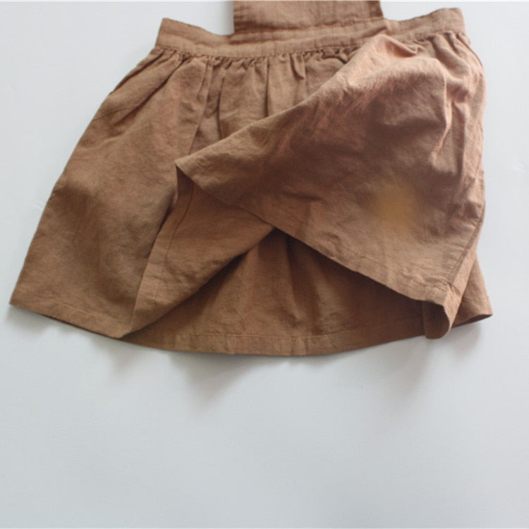 -キッズ ノースリーブ エプロン ドレス ワンピース - mamahalo shop - ノースリーブワンピース - べビー服 - 子供服 - 男の子 - 女の子