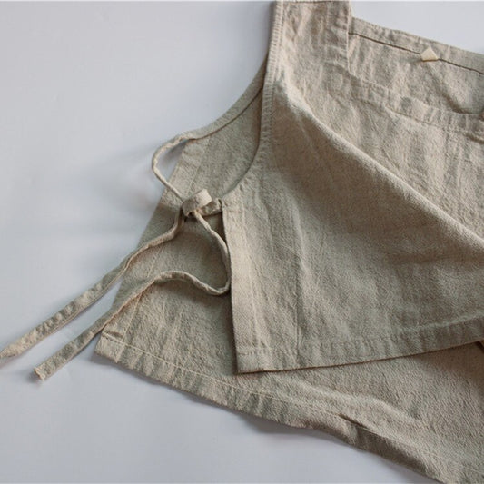 -キッズ コットンリネン ベスト トップス - mamahalo shop - ベスト - べビー服 - 子供服 - 男の子 - 女の子