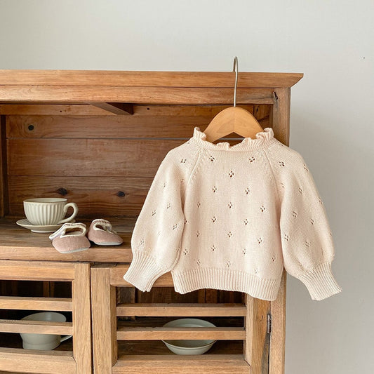 -☺︎ ベビー レースニット フリル カーディガン - mamahalo shop - カーディガン・パーカー - べビー服 - 子供服 - 男の子 - 女の子