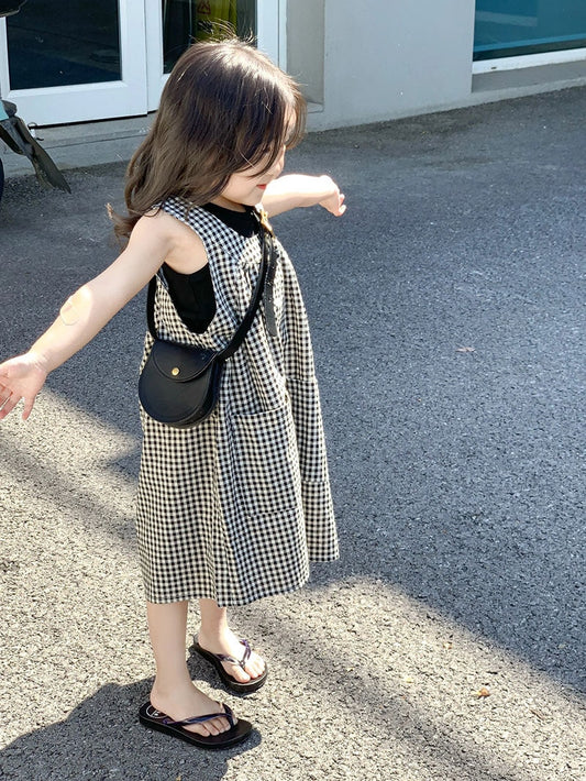 -キッズ チェック ジャンプスーツ サロペット パンツ【mh0001563】 - mamahalo shop - ノースリーブジャンプスーツ - べビー服 - 子供服 - 男の子 - 女の子