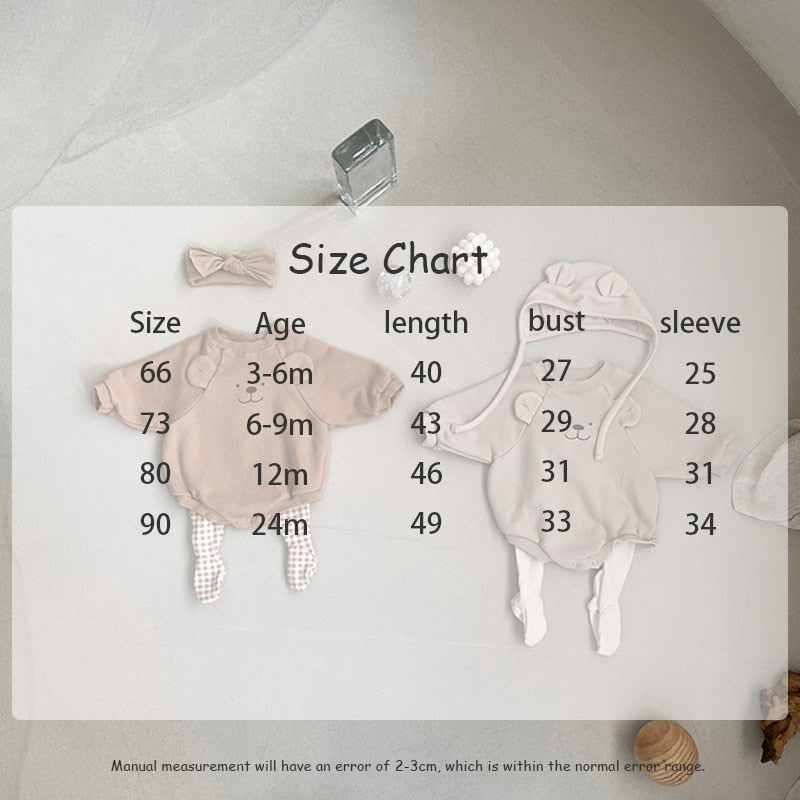 -ベビー くま ベア くま耳 長袖 ロンパース - mamahalo shop - 長袖ロンパース - べビー服 - 子供服 - 男の子 - 女の子