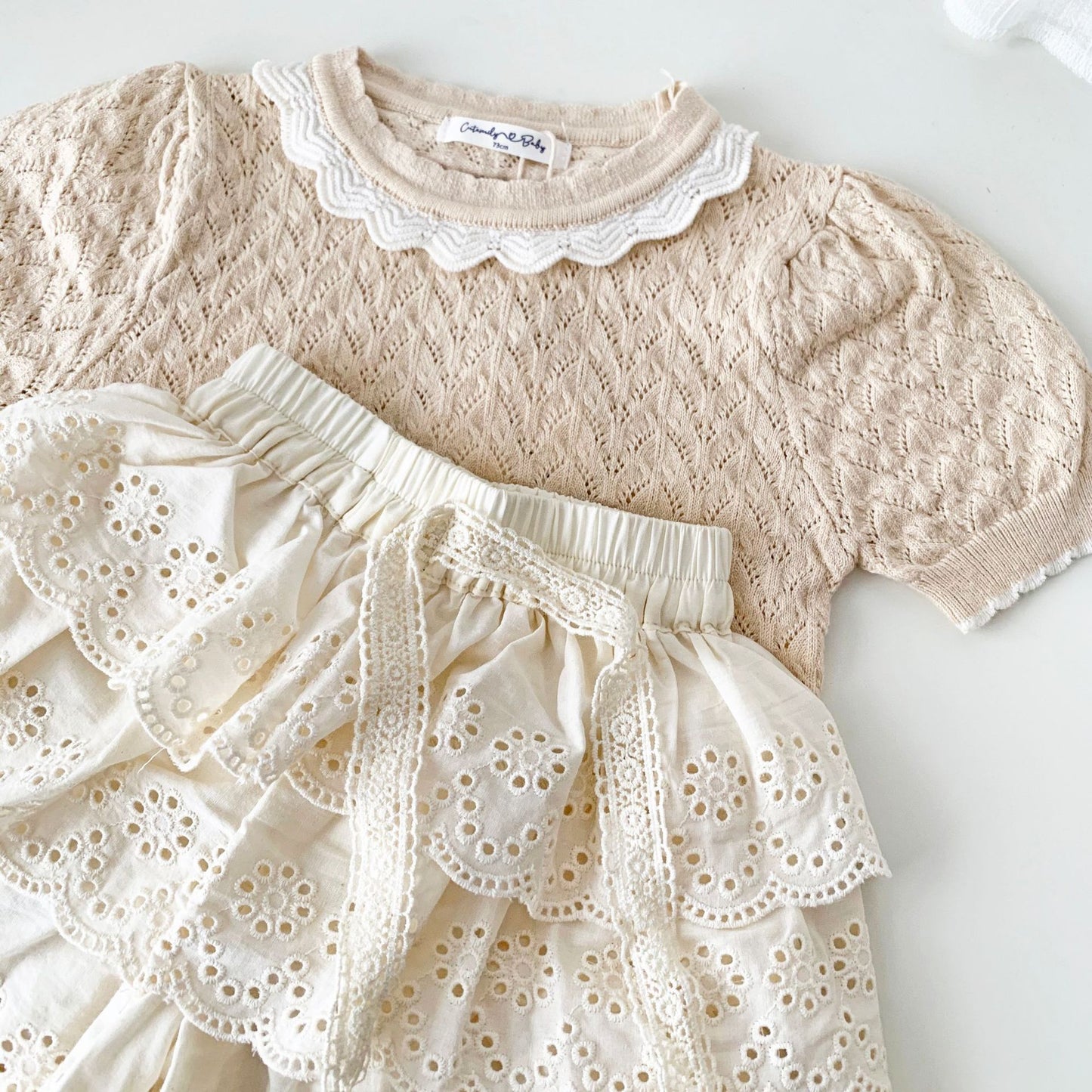 -キッズ レース ティアード フリル ショートパンツ - mamahalo shop - ハーフパンツ・ショートパンツ - べビー服 - 子供服 - 男の子 - 女の子