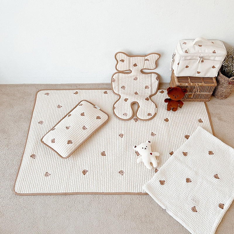 -ベビー キッズ 刺繍 枕 ピロー くま ベア りす 虎 タイガー うさぎ - mamahalo shop - ベビー寝具 - べビー服 - 子供服 - 男の子 - 女の子