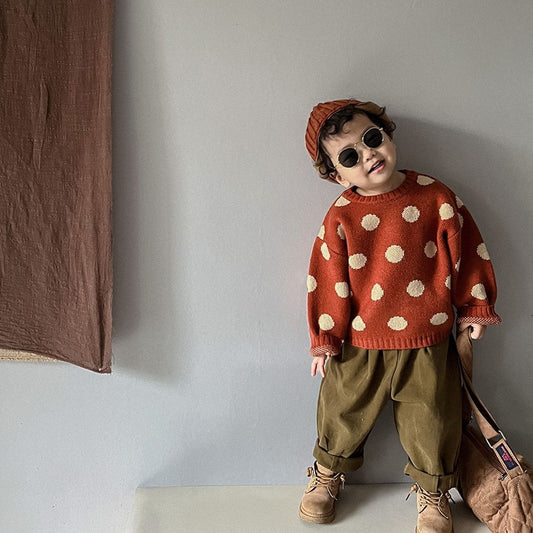 -キッズ ニット みずたま セーター トップス - mamahalo shop - ニット・セーター - べビー服 - 子供服 - 男の子 - 女の子