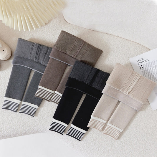 -ベビー 裏フリース 厚手 レギンス レギパン ボーダー 暖パン タイツ - mamahalo shop - ベビー用靴下・タイツ - べビー服 - 子供服 - 男の子 - 女の子