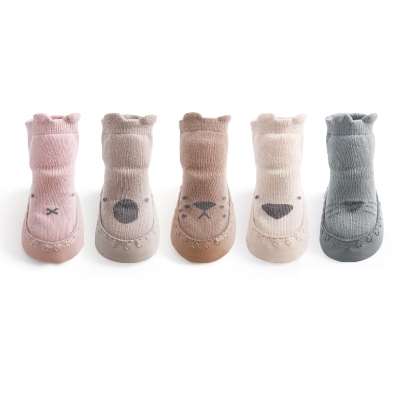 -ベビー アニマル 動物 ルームシューズ ソックス 靴下 ファーストシューズ 室内ばき - mamahalo shop - ベビー用靴下・タイツ - べビー服 - 子供服 - 男の子 - 女の子