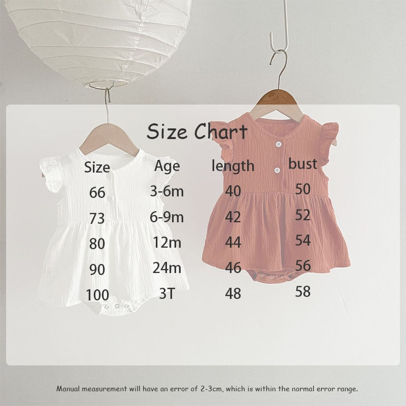 -ベビー フリルスリーブ スカート シンプル ワンピース ロンパース - mamahalo shop - 半袖ロンパース - べビー服 - 子供服 - 男の子 - 女の子