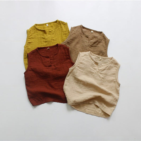 -キッズ ノースリーブ タンクトップ シャツ トップス【mh0000830】 - mamahalo shop - タンクトップ・キャミソール・ノースリーブトップス - べビー服 - 子供服 - 男の子 - 女の子