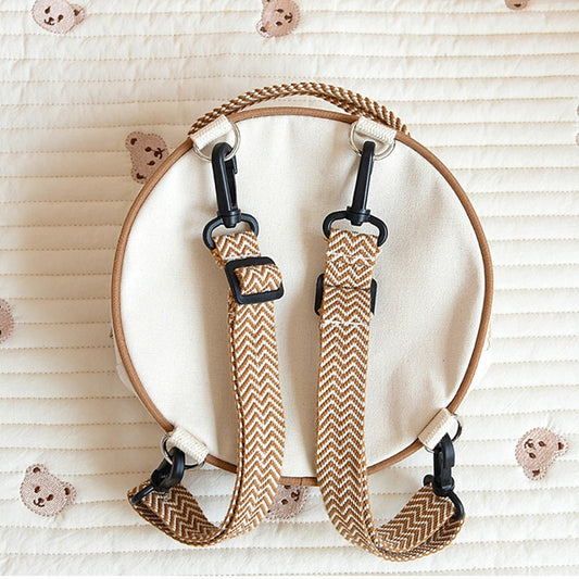 -ベビー くま ベア 刺繍 バックパック 円形 リュック 鞄【mh0000985】 - mamahalo shop - メッセンジャーバッグ - べビー服 - 子供服 - 男の子 - 女の子