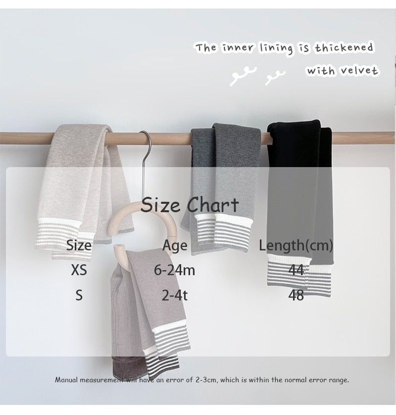 -ベビー 裏フリース 厚手 レギンス レギパン ボーダー 暖パン タイツ - mamahalo shop - ベビー用靴下・タイツ - べビー服 - 子供服 - 男の子 - 女の子