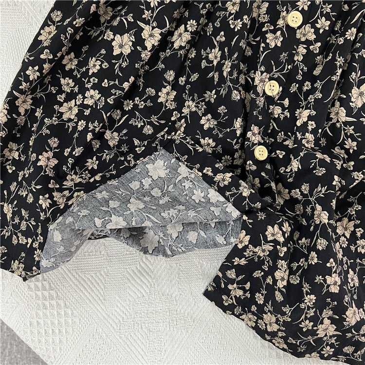 -キッズ フラワー 小花柄 キャミソール サスペンダー フロントボタン ワンピース - mamahalo shop - ノースリーブワンピース - べビー服 - 子供服 - 男の子 - 女の子