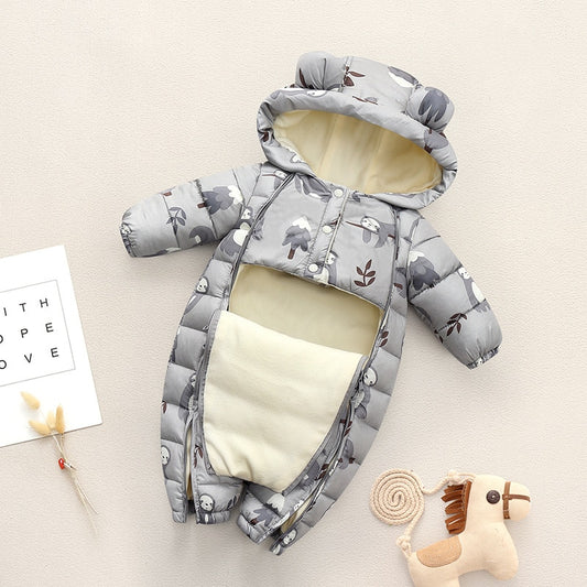 -ベビー 裏フリース フーディ アウター ジャンプスーツ - mamahalo shop - アウタージャンプスーツ - べビー服 - 子供服 - 男の子 - 女の子