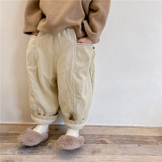 -キッズ 裏起毛 ロングパンツ 暖パン【mh0000281】 - mamahalo shop - ロングパンツ・スウェットパンツ - べビー服 - 子供服 - 男の子 - 女の子