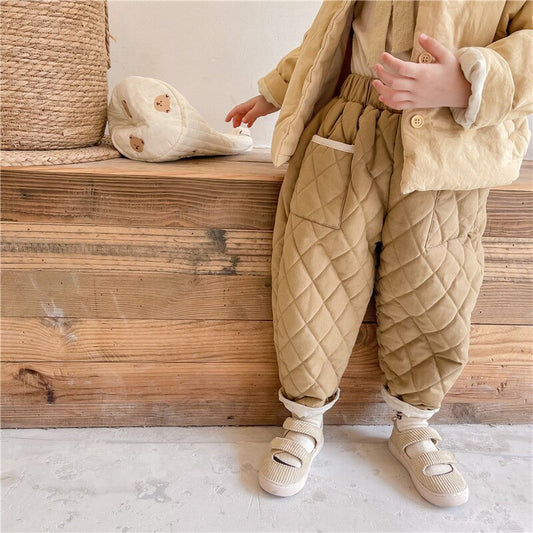 ロングパンツ・スウェットパンツ Khaki / 12M 80cm キッズ キルティング アウター パンツ【mh0000291】