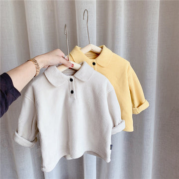 長袖シャツ・ブラウス キッズ フリース ポロシャツ【mh0000267】