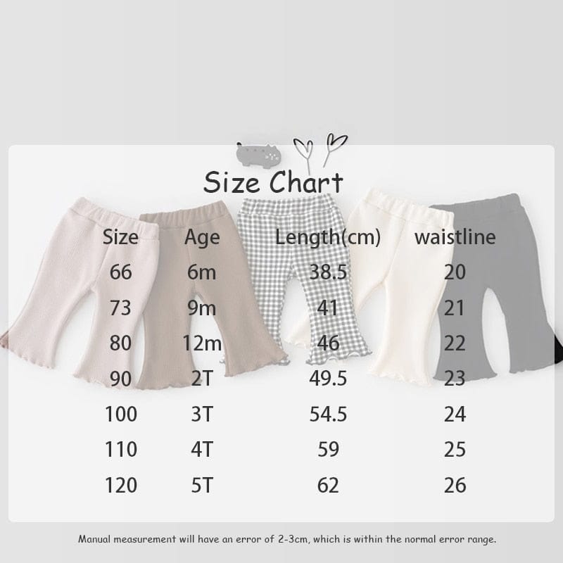 レギンスパンツ ベビー キッズ チェック 無地 フリル フレア レギンス パンツ【mh0001438】