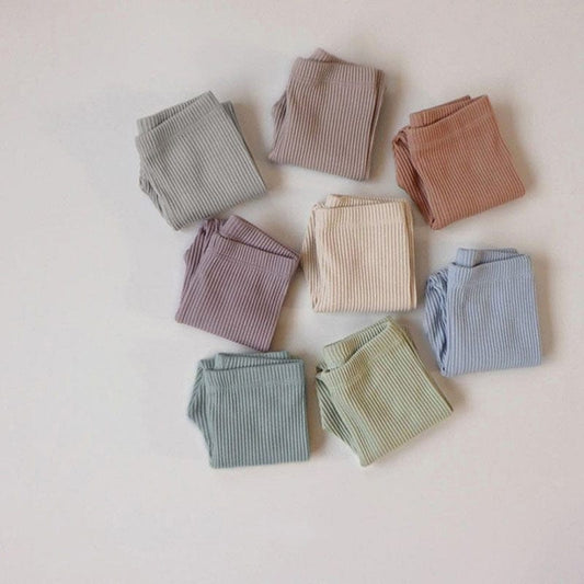 レギンスパンツ ベビー リブ パステルカラー レギンス パンツ【mh0001459】