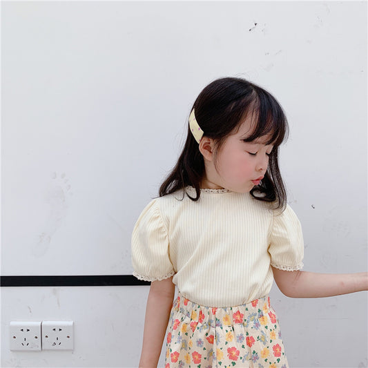 -キッズ レース 半袖 トップス - mamahalo shop - 半袖Tシャツ - べビー服 - 子供服 - 男の子 - 女の子