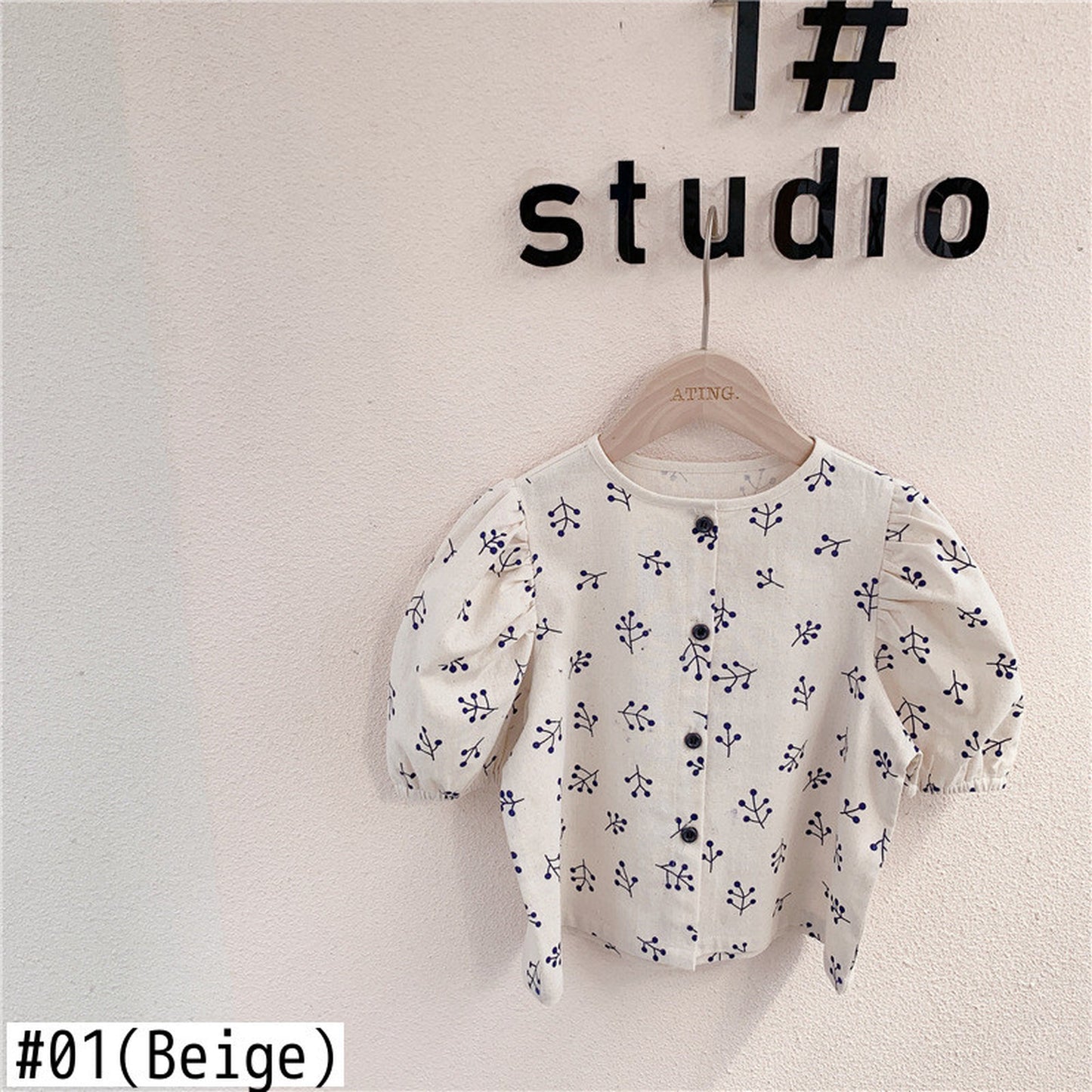 -キッズ パフスリーブ ブラウス【mh0000525】 - mamahalo shop - 半袖シャツ・ブラウス - べビー服 - 子供服 - 男の子 - 女の子