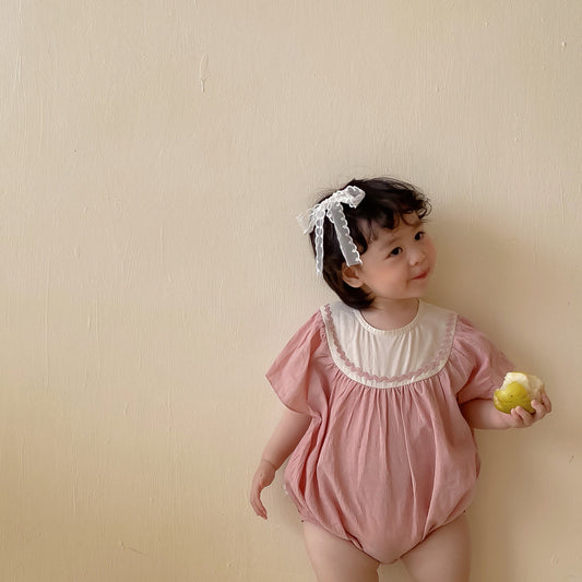 -ベビー バタフライ スリーブ ロンパース 48901799 - mamahalo shop - 半袖ロンパース - べビー服 - 子供服 - 男の子 - 女の子