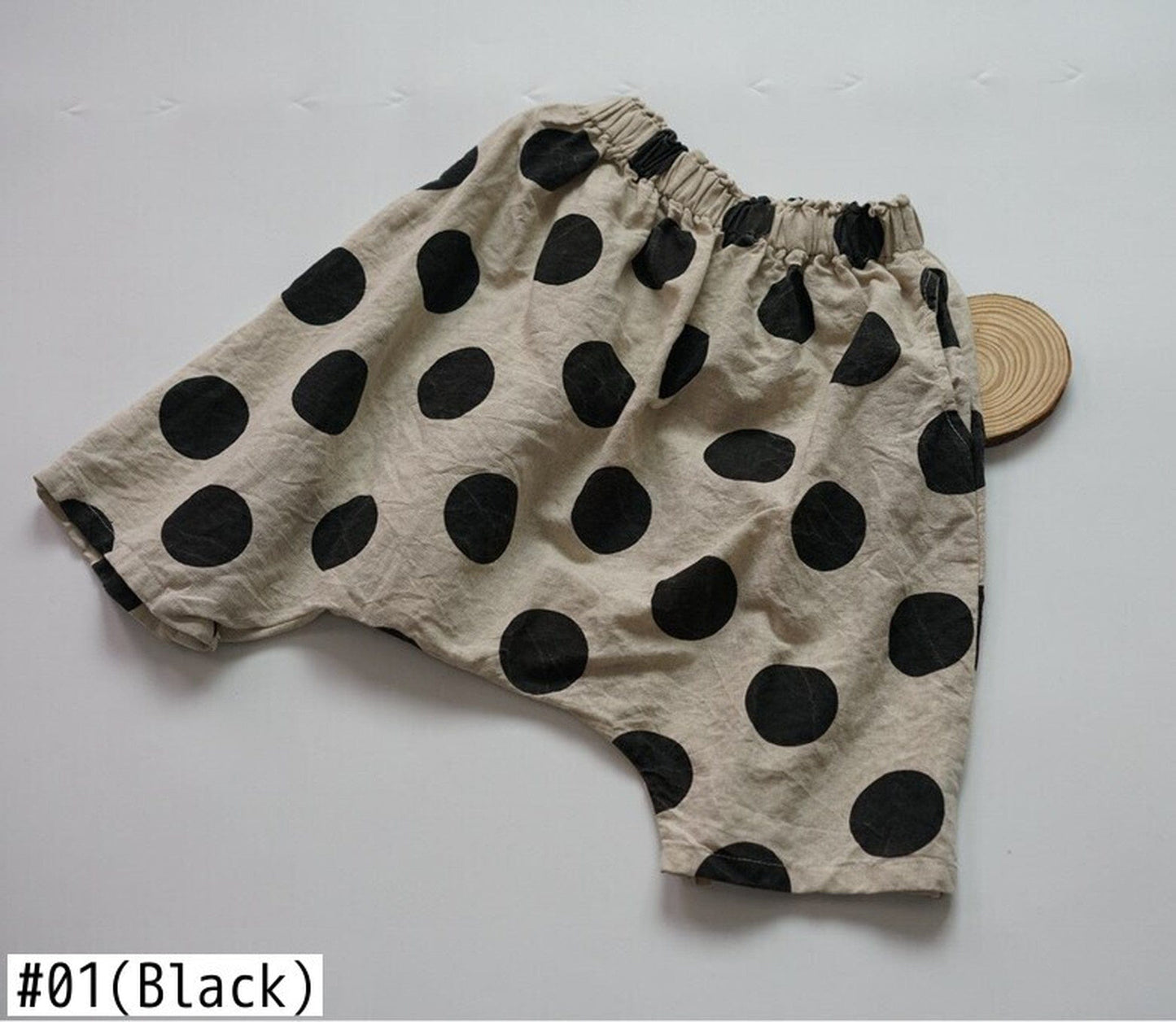 ハーフパンツ・ショートパンツ キッズ ポルカドット サルエルパンツ コットンリネン【mh0000531】